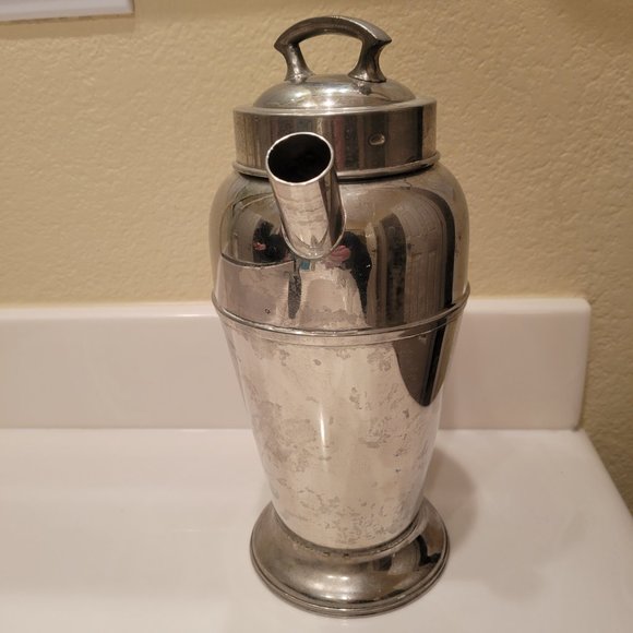 Empress Ware Vintage Nickel Silver Martini Cocktail Shaker - Picture 6 of 8